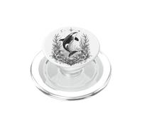 Orca Breach Monocromo Océano Vida Silvestre Arte PopSockets PopGrip para MagSafe