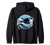 Orca Camisa Ocean Lovers Orcas Hombres Niños Niñas Niños Orca Sudadera con Capucha