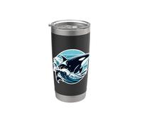 Orca Camisa Ocean Lovers Orcas Hombres Niños Niñas Niños Orca Vaso térmico de acero inoxidable de doble pared