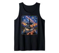 Orca con Gafas de Bandera de Estados Unidos Arte Americano Camiseta sin Mangas
