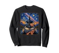 Orca con Gafas de Bandera de Estados Unidos Arte Americano Sudadera