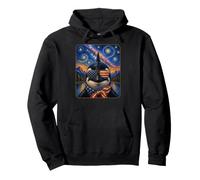Orca con Gafas de Bandera de Estados Unidos Arte Americano Sudadera con Capucha