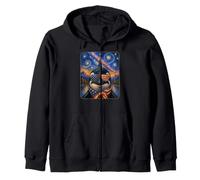 Orca con Gafas de Bandera de Estados Unidos Arte Americano Sudadera con Capucha
