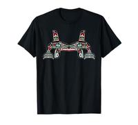 Orca de estilo nativo americano de Alaska Tlingit Haida Indígena Camiseta
