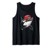 Orca Divertida con Gafas de Sol Arte Marino Camiseta sin Mangas