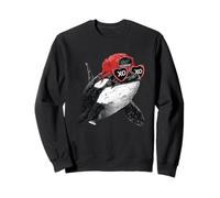 Orca Divertida con Gafas de Sol Arte Marino Sudadera