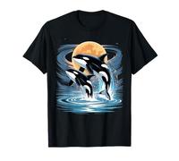 Orca in Space Planets Galaxy Cosmic Whale Astronaut Orca Camiseta