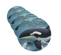 Orca Killer Whale - Ambientadores de aire para coche, 4 piezas, divertidos ambientadores colgantes para coche, diseño de ballena asesina, lindo y duradero, adornos de decoración para colgar en el