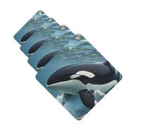 Orca Killer Whale - Ambientadores para coche, 4 piezas, divertidos ambientadores colgantes para coche, lindos y duraderos con aroma de espejo para colgar, adornos de decoración para hombres y mujeres