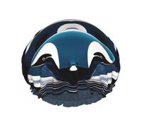 Orca Killer Whale - Gorro de baño reutilizable con estampado de ballena, cubierta de doble capa para cabello largo y grueso, casco de 10.6 pulgadas
