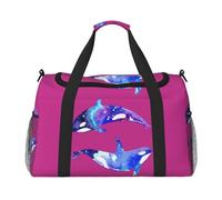 Orca Killer Whale Print - Bolsa de viaje de gran capacidad, elegante y funcional, Negro -, Talla única
