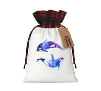 Orca Killer Whale Print - Bolsas reutilizables para decoración de regalo, bolsas festivas con cordón, aniversarios, recuerdos de boda