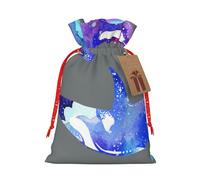 Orca Killer Whale Print Christmas Season Christmas Drawstring Gift Bags For Gifts Christmas Party Favors