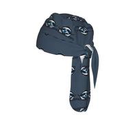 Orca Killer Whale Print Ciclismo Calavera Cubierta Absorbe la Humedad Diadema Bajo Casco Amarre en la parte trasera Moderno Gorro 22-24 pulgadas