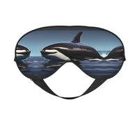 Orca Killer Whale Print - Máscara de ojos unisex con cero presión ocular, cubierta suave para sombra de ojos para viajes