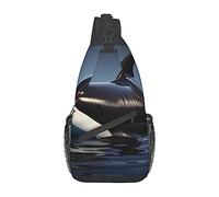Orca Killer Whale Print Orca Killer Whale Print Bolsa De Pecho Diagonalmente Sling Mochila Hombres Mujeres Viajes por Mochila Multifuncional para Deportes Al Aire Libre
