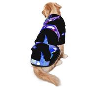 Orca Killer Whale Print - Sudadera con capucha para mascotas, cálida, suave y transpirable, para perros medianos a grandes, diseño fácil de llevar, para invierno y otoño
