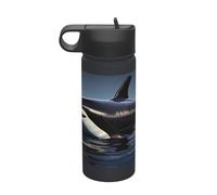 Orca Killer Whale Print The Print - Hervidor aislado de acero inoxidable con tapa para adultos, hombres y mujeres