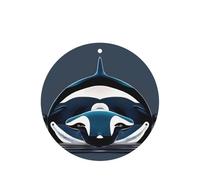Orca Killer Whale Printing - Ambientador para coche, 10 unidades, hojas colgantes perfumadas con cuerda para el hogar