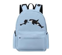Orca Killer Whale Scuba Dive - Bonita mochila de viaje ligera e informal para laptop para hombres y mujeres, estampado gráfico