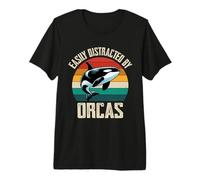Orca Lovers Ocean fácilmente distraído por Orcas Niños Niñas Orca Camiseta Premium