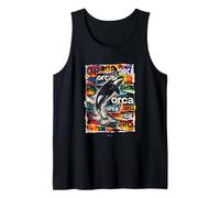 Orca océano con Olas Fauna Marina Orca diseño Camiseta sin Mangas