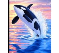 Orca Whale Notebook - Killer Whale Lined Journal - 110 Pages, Watercolor Illustration, Gift for Orca and Killer Whale Lover