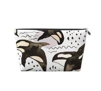 Orcas de Acuarela, Bolsa de artículos de tocador Bolsa de Maquillaje Bolsa de cosméticos Bolsa de artículos de tocador de Viaje portátil