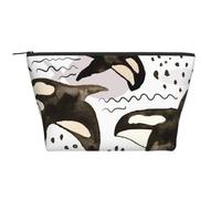 Orcas de Acuarela, Bolsa de artículos de tocador Bolsa de Maquillaje Bolsa de cosméticos Bolsa de artículos de tocador de Viaje portátil