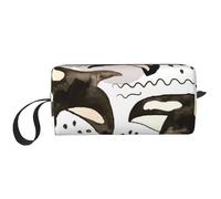Orcas de Acuarela, Bolsa de Maquillaje Bolsa de cosméticos Bolsa de artículos de tocador de Viaje portátil Bolsa de Maquillaje