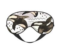 Orcas de acuarela, Cubreojos completos Antifaz bloqueador de luz Antifaz para dormir Antifaz suave con los ojos vendados Noche