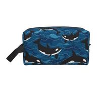 Orcas del océano, Bolsa de Maquillaje Bolsa de cosméticos Bolsa de artículos de tocador de Viaje portátil Organizador de Bolsa de Maquillaje