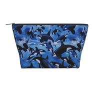 Orcas Orcas Mar, Bolsa de artículos de tocador Bolsa de Maquillaje Bolsa de cosméticos Bolsa de artículos de tocador de Viaje portátil