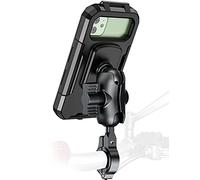 Orcas Soporte para teléfono de moto impermeable Soporte para teléfono de 1 pulgada para motocicleta scooter Ebike Mtb 360° ajustable 6 pulgadas hasta 7 pulgadas para ciclismo para iPhone Samsung