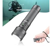 ORCATORCH ORCA7 Linterna Buceo 3000 Lúmenes, Compacta 125g (Gris) | 3 Niveles Brillo:Alto/Medio/SOS, Ángulo Haz 6°, IP68 Impermeable, Profundidad 150M, Buceo Nocturno& Cuevas Submarinas