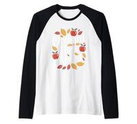Orchard Days Ahead Otoño Recolección de Manzanas Camiseta Manga Raglan