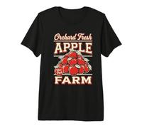Orchard Fresh Apple Farm You Pick - Gráfico Retro de Frutas Camiseta Premium