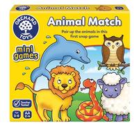 Orchard Toys Animal Match Mini Game, Small and Compact, Travel Game, Animal Themed Memory Game, Age 3-6, Family Game, Travel Game