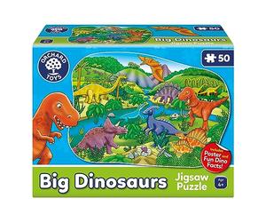 Orchard Toys Big Dinosaurs Jigsaw Puzzle for Kids, Large Floor Puzzle, 50-Piece Puzzle, Educational Toy for Toddlers and Age 4+ Makes a Great Animal or Dinosaur Gifts for Boys and Girls