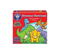 Orchard Toys Dinosaur Dominoes Mini Game, Small and Compact, Travel Game, A Fun Dinosaur Themed Domino Game, Perfect For Children Age 3-5