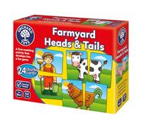 Orchard Toys Farmyard Heads and Tails Game, Memory & Matching Pairs Card Game, Snap Cards for Barn, Farm & Animal Theme, Kids Educational Games and Toys for Toddler and Preschool, 18-Month-Old and Up