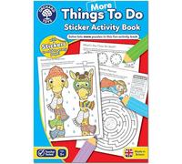 Orchard Toys More Things To Do Sticker Colouring Activity Book, Educational Colouring Activity Book for Kids Age 5 Years +, Perfect for Parties.