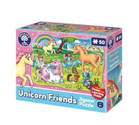Orchard Toys Unicorn Friends Jigsaw, 50-Piece Shaped Puzzle, Includes Poster and Learning Guide, For Ages 4+, Perfect for Kids Who Love Unicorns