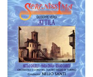 ORCHESTRA E CORO DEL TEATRO REGIO DI TORINO CONDUCTED BY NELLO SANTI CAST: NICOLAJ GHIUSELEV, SILVANO CARROLI, MARIA CHIARA, VERIANO LUCHETTI, GIAMPAOLO CORRADI, BRUNO MARANGONI - OPERA - GIUSEPPE VERDI : ATTILA(2CD) ジュセッペ・ヴェルディ作曲オペラ歌劇「アッティラ」