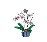 Orchid Artificial Plant Building Set with Flowers, Accessory for Adults, Botanical Collection, Gifts for Wife or Husband, Her and Him