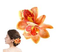 Orchid Hair Clip,Orchid Artificial Non-Slip Pins - Flower Hair Accessories,for Wedding Bridal Party Summer Daily New Year Birthday Travel Festival Home