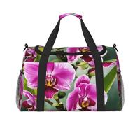 Orchid Print Daily Essentials Bolsa de transporte de mano de gran capacidad para escapadas de fin de semana