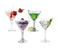 Orchid Royal Leerdam - Juego de 4 copas de martini de cristal transparente de 25 legantes, resistentes y lavables en lavavajillas