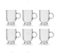 Orchid Royal Leerdam Sentido Expresso - Juego de 6 tazas de café y té (80 ml, con mango de cristal transparente, para bebidas calientes, espresso, café y té