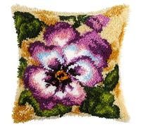 Orchidea - Kit de gancho: cojín: Pansy, Multi, 40 cm x 40 cm